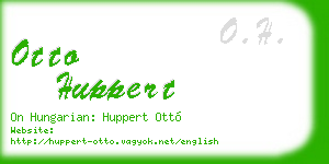 otto huppert business card